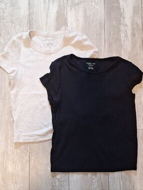 American Eagle Outfitters Black & Heather Gray Short Sleeve Tee Duo